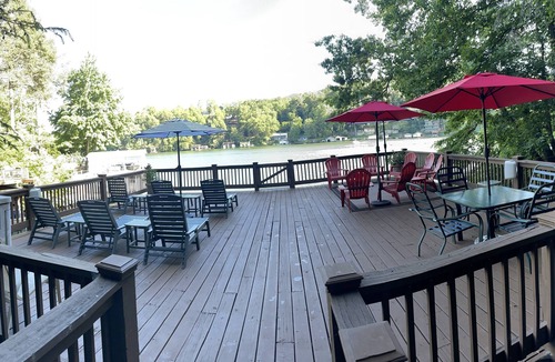 Lake Lure House | 5 Br/3.5 Ba. 3 KING BEDS. LAKE FRONT. FIREPIT. GAME ROOM. MULTIPLE PORCHES.