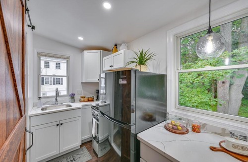 Danvers Apartment | 5 Mi to Salem: Furnished Patio at Danvers Studio!
