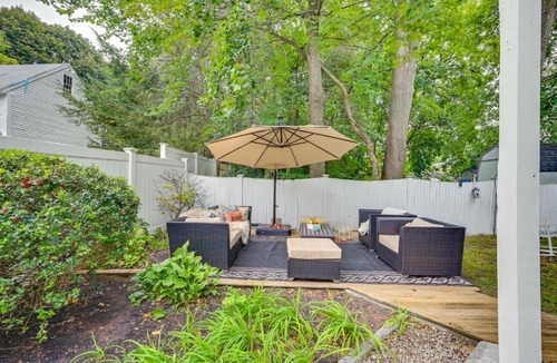 Danvers Apartment | 5 Mi to Salem: Furnished Patio at Danvers Studio!