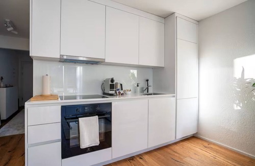Glattbrugg Apartment | 5 min to Zurich Airport, Riverside Balcony, Ergonomic Workspace, Free Parking