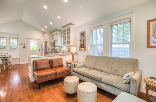Seabrook House | 5 min. Walk to Town & Beach, Greenbelt Views + Private Backyard