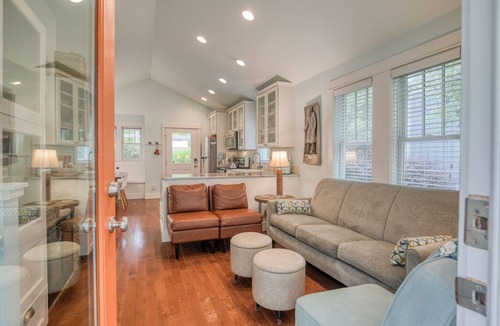 Seabrook House | 5 min. Walk to Town & Beach, Greenbelt Views + Private Backyard