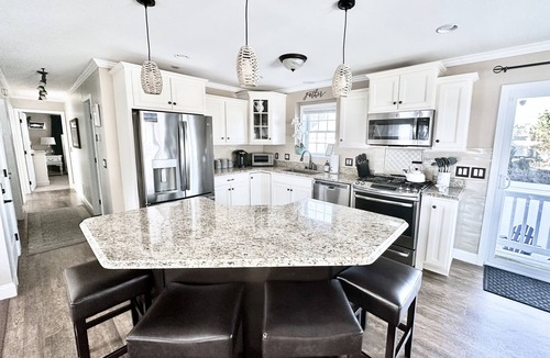Town Bank House | 500ft to Private Beach! Hot Tub, Fireplace, Local Pool, Close to all!