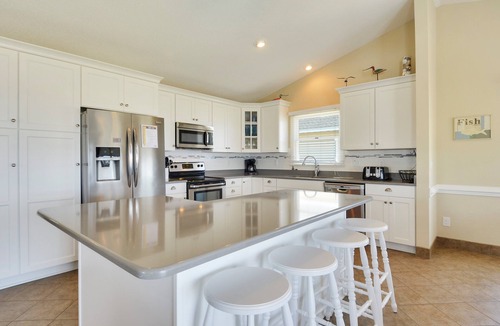 South Nags Head House | 5818- SPF 19, Great Oceanfront Home! Private Pool, Hot Tub, Rec Room. Bring the Pooch!
