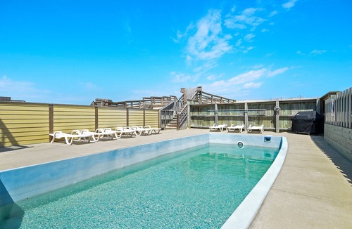 South Nags Head House | 5818- SPF 19, Great Oceanfront Home! Private Pool, Hot Tub, Rec Room. Bring the Pooch!