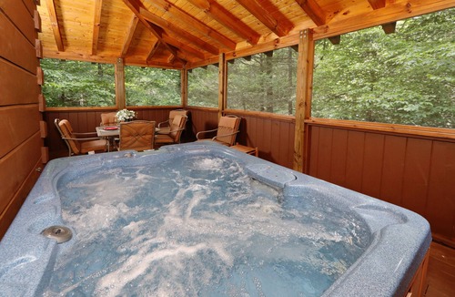 Sevierville Cabin | 5BR, Hot Tub, Peaceful Wooded Setting.