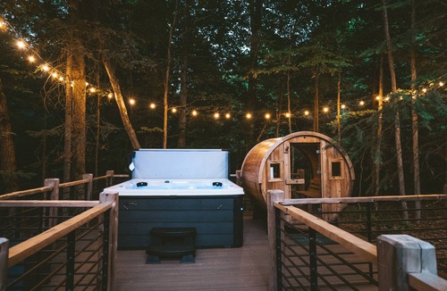 Boyne City Cabin | 6-bdrm 5.5 bath aframe cabin-hot tub, sauna, private trail, secluded in Boyne,MI