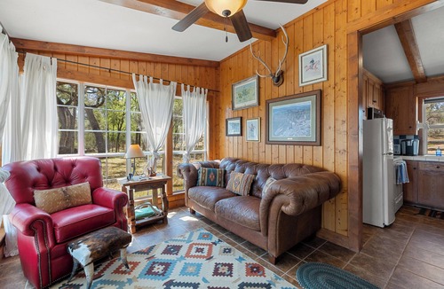 Llano Cabin | 80 acre Ranch with Private Creekfront Cabin