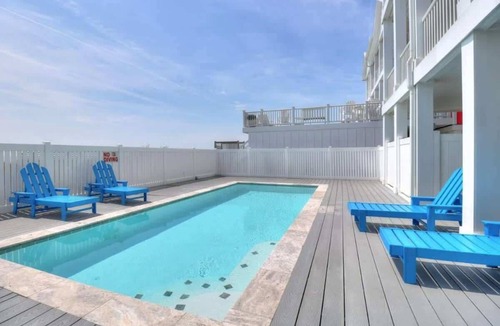 Kure Beach House | 8br Oceanfront Private Heated Pool Elevator