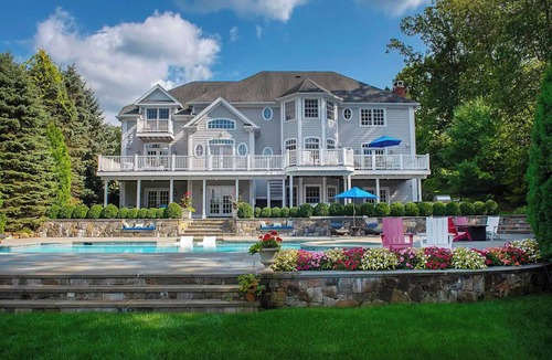 Danbury House | 9,000 Sq Ft Candlewood Lakefront Luxury - Pool, Dock, Professionally Designed