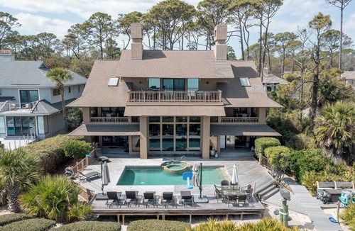 Palmetto Dunes House | 9 Dinghy - Oceanfront Home in Palmetto Dunes with Pool & Hot Tub. Dog Friendly.