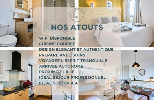 Hallennes-lez-Haubourdin Apartment | 99B - Appartement lumineux 4 pers proche Lille