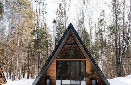 Eagle Lake Cabin | A Frame Cabin at the top of a ski hill