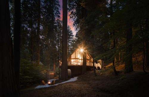 Arnold House | A-Frame Cabin - Sauna, Hot Tub, Fire Pit, Projector