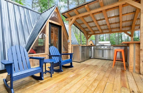 Oxford Cabin | A-Frame Retreat with Inviting Hot Tub