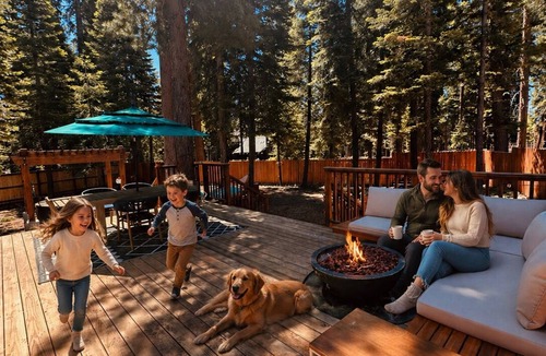 Carnelian Bay Cabin | A-Frame Retreat- XL Fenced Backyard, Pet OK, Walk2Beach, Hot Tub