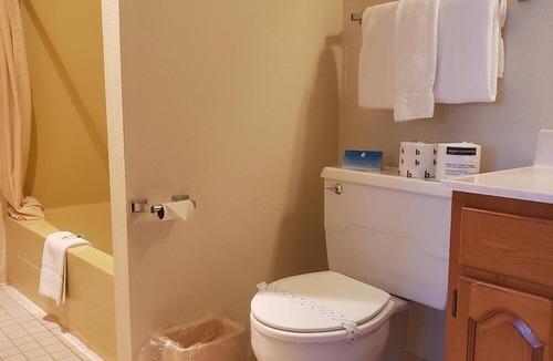 Ironwood Cabin | A fun fishing themed private guestroom for up to 5 inside the Lodge at North Ironwood Acres resort. TWO bathrooms! DOG FRIENDLY!.