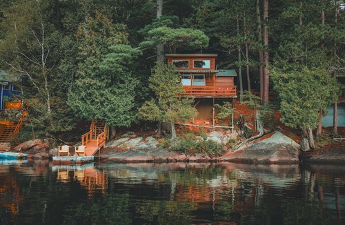 Long Lake Cottage | A Great Camp Style Cabin at Motel Long Lake