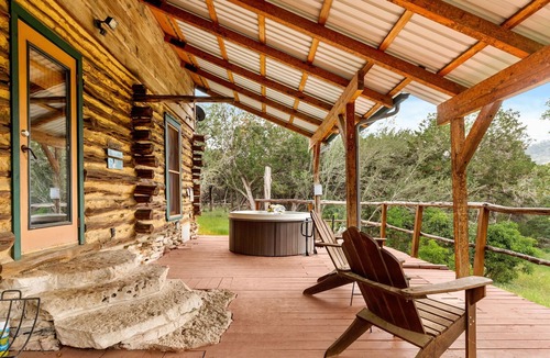 Canyon Lake Cabin | A perfect retreat from today's hectic pace and stressful lifestyle. Located just three miles from scenic Canyon Lake, The Cedar Cabin Retreat is a beautiful one bedroom Hill Country log cabin.