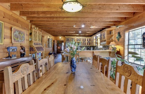 San Marcos House | A secluded cabin and art oasis nestled on 35 acres in the Texas Hill Country .