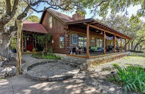 San Marcos House | A secluded cabin and art oasis nestled on 35 acres in the Texas Hill Country .