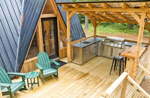Oxford Cabin | A Serene A-Frame Cabin with Hot Tub