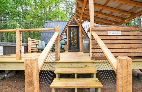 Oxford Cabin | A Serene A-Frame Cabin with Hot Tub
