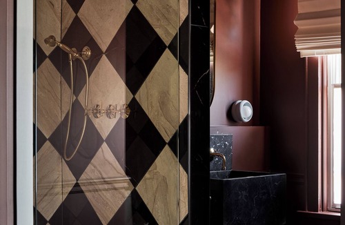 Stratford Hotel | A spacious two bedroom suite filled with bold wallpaper & sophisticated charm