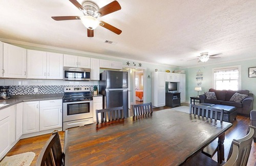 Cedar Lane House | A Wave From It All Rental is minutes from Sargent Beach and Handicap Accessible