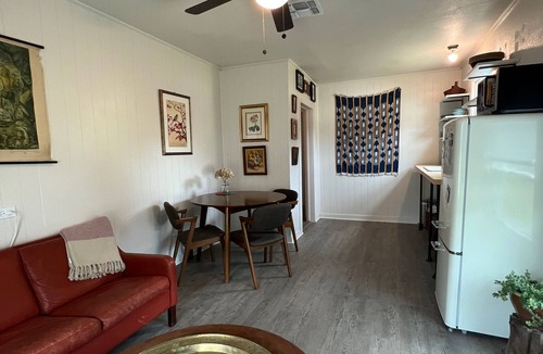 La Grange Apartment | Above the pink stairs ~ a quiet eclectic garage apartment.