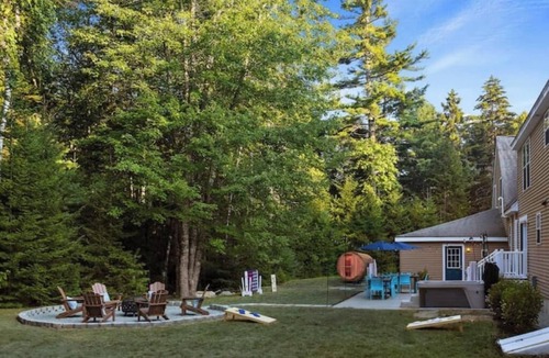 Mount Desert House | Acadia Escape: Hot Tub, Sauna, Game Room, Fire Pit