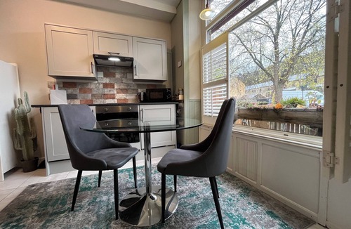 Wadsworth Apartment | Accessible Quiet Studio in Prime Central Location with Log Burner &Private Patio