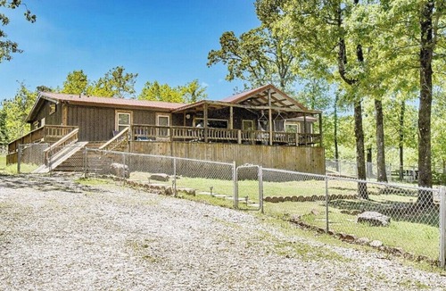 Vian Cabin | Accommodating up to 12 people w/3 bedrooms, 2 bathrooms & a super-sized firepit.
