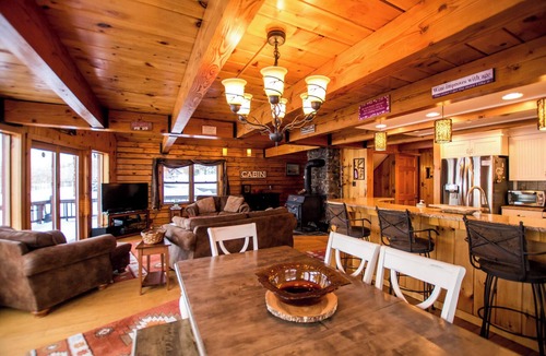 Cold Brook Cabin | Adirondack Lakeside Lodging, Wrap Around Deck, Panoramic Lakeviews, Beach Access