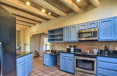 La Cienaga House | Adobe Retreat in Santa Fe w/ Deck & Mountain Views
