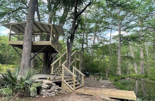 Spring Branch Cottage | Adventure Oasis with Private Creek and Treehouse Near CanyonLake