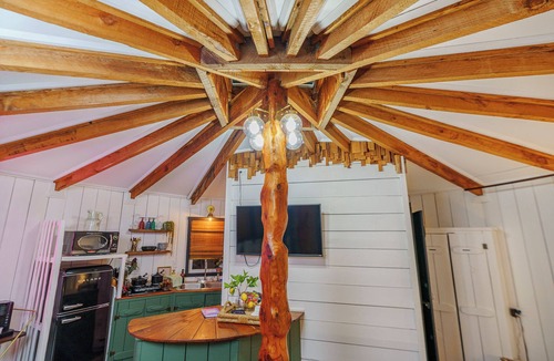 Wildwood Cottage | Adventurer Yurt - Landing Zone, Studio. Full Bathroom. Kitchenette. Updated.