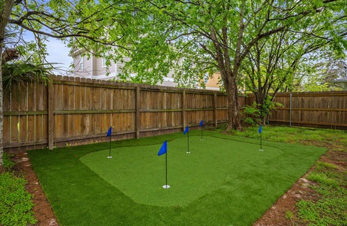 College Park House | Aggieland Gameday Guesthouse with putting green and fire pit! Walk to Kyle Field