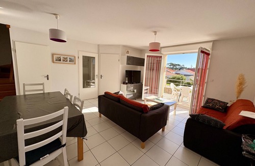 Biscarrosse Plage Apartment | Agréable T3 en Duplex dans résidence avec piscine (091)