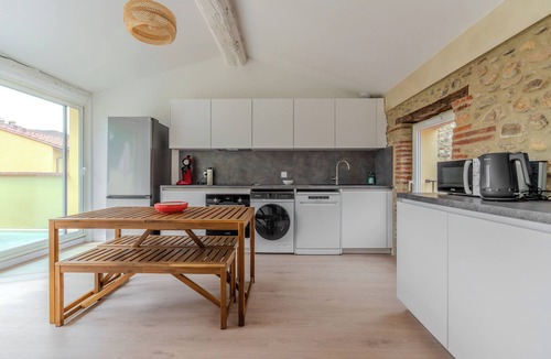 Argeles-sur-Mer Apartment | Air-conditioned duplex with rooftop terrace - Cœur d'Argelès-sur-Mer