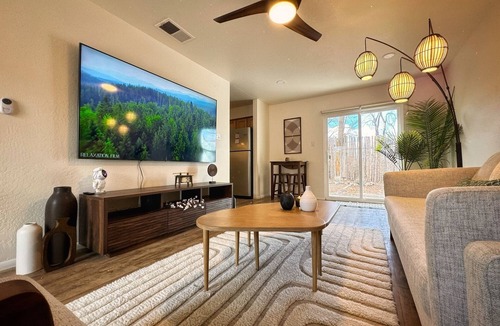 Albuquerque House | AirZen: Secure Gated 3BR Japandi Oasis w/EV Garage, Trails & Views