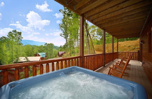 Gatlinburg Cabin | Almost Heaven: Views, Theater, Hot Tub, Sauna