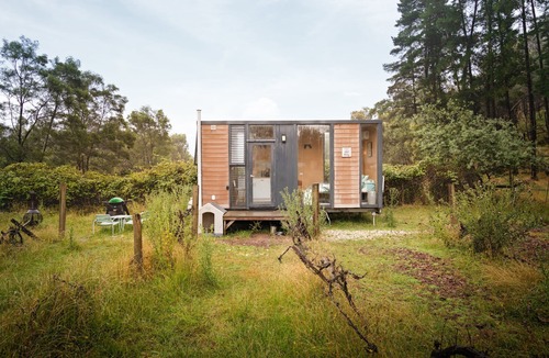 Flowerdale House | Alpaca Tiny House with Vineyard Lakeside by Tiny Away