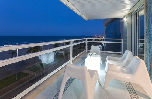 Playa de Gandia Apartment | Amazing, 5 stars! Beautiful 27m2 terrace beachfront condo! WIFI 150MBS - ONLY FAMILIES