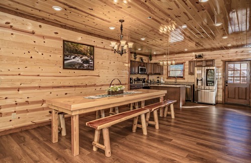 Caton Cabin | Amazing Grace: INDOOR POOL! Mtn View! Theater Room, Game Room, Hot Tub, Wi-Fi