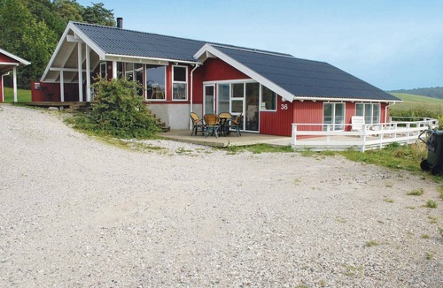 Skødshoved Strand House | Amazing home in Knebel with sauna