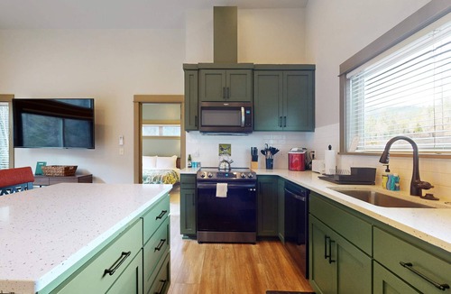 Vida Apartment | Amazing riverfront cabin with views, deck, firepit, & grill - dog-friendly
