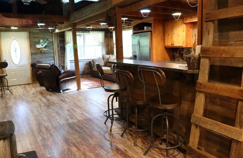 Hodgen Cabin | Amazing Riverfront View with a Unique Old Time Building Charm