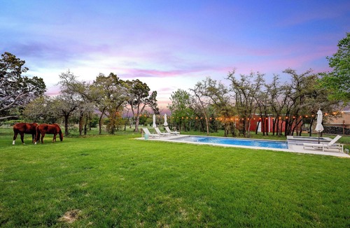 Liberty Hill House | Animal Rescue Ranch-Private pool/spa with tanning ledge/waterfalls on 7 acres!