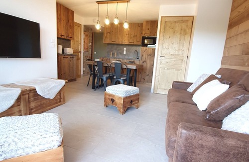 Les Saisies Apartment | Apartment at the foot of the slopes Village des Lapons residence with swimming pool